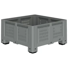 пластиковый контейнер ibox 1130x1130x580 (перфорированный, на ножках) арт. 11.604s.92.ре.с10