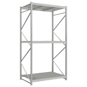 стеллаж ст-051 3000х1500х1050 (3 яруса с настилом) цинк