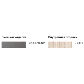 металлическая дверь титан (зеркало) 2050/860