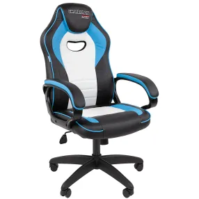 игровое кресло chairman драйв 16 черный пластик, экокожа