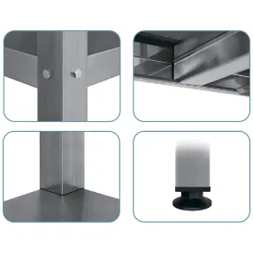 стеллаж полочный сплп «profi inox» 1600х1200х500 (полка перфорация 5 шт.)